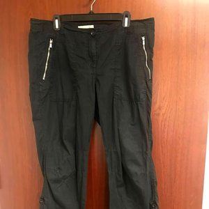 Michael Kors black zipper cargo pants XL